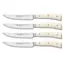 Wüsthof CLASSIC IKON Creme 4er-Set Steakmesser 12 cm / Steakmesser / gerade Klinge / 58 HRC