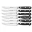 Wüsthof CLASSIC schwarz / Steakmesserset / 6-teilig / Klingenlänge 12 cm / Glatte Schneide