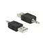DeLock Adapter USB-A Stecker auf 3,5-mm-Klinkenstecker für iPod Shuffle / Adapter / schwarz