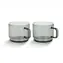 AdHoc IMPACT dunkles Glas / Set Cappuccino-Tassen / 2 Stück / 300 ml