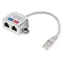 Lanberg AD-0026-S silber / Splitter / RJ45 auf 2x RJ45 / FTP