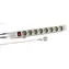 19" EFB-Steckdosenleiste 1HE grau / Verlängerungskabel / 8x CEE 7/3 / Ein-/Ausschalter / Aluminium / 16 A