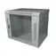 Lexi-net 19"-Wandrack 9 HE 600 x 450 mm grau / Wandrack / Tragfähigkeit 60 kg / Glastür / ausgeklappt