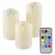 Olympia IOIO weiße LED-Kerze / 3 Stück / Fernbedienung / Timer / Farbwechsel