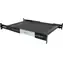 StarTech Ausziehbarer Rackboden 2 HE Schwarz / Rackboden / 19" / Verstellbare Tiefe / Tragkraft 22,7 kg / Stahl