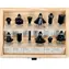 Vorel Fräser-Set für Holzbearbeitung, 12-teilig / Fräser / 6 mm Schaft / Holzkoffer