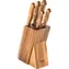 LAMART LT2080 Messerset im Holzblock, 5-teilig / Edelstahl / braun