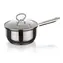 Banquet Stielkasserolle MATTE New Line 0,9 l / Stielkasserolle / Edelstahl /  14 cm / Deckel / Induktionsgeeignet
