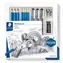 Staedtler Zeichenset / Graphitstifte und Fineliner / 7+3-teilig / Radiergummi und Anspitzer