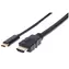 Manhattan USB-C-auf-HDMI-Kabel, schwarz / Kabel / 4K 30Hz / 2 m