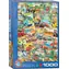 EUROGRAPHICS Puzzle Retro Reise-Collage / 1000 Teile / 48 x 68 cm