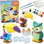 JOKOMISIADA Dschungelvogel-Bastelset / Kreativset / Gipsabguss / 3 Formen / 8 Farben