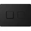 Cersanit Accento K97-426 schwarz matt / Spülknopf / WC