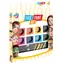 MOXY Schminkset, 16-teilig / Schminkfarben / 8 Farben + 4 Stifte / Schwamm und Applikatoren