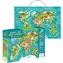 DODO Magnetisches Spiel Weltkarte mit Tieren / Magnete / 36 Teile / Tragbares Spielbrett