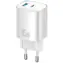 USAMS CC290 T66 Silber / Ladegerät / GaN / USB-A, USB-C / 45 W / PD, QC