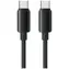 USAMS U98 schwarz / Datenkabel / USB-C - USB-C / 60 W / 3 A / 1 m