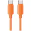 USAMS U98 orange / Datenkabel / USB-C - USB-C / 60 W / 3 A / 1 m