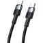 USAMS SJ727 schwarz / Datenkabel / USB-C - USB-C / PD 240W / 1,2 m