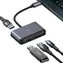 USAMS SJ627 grau / USB-Hub / USB-C / 4-in-1 / 1x USB 3.0 / 2x USB 2.0