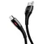USAMS SJ346 U-Tone schwarz / Datenkabel / microUSB / 1,2 m / 2A Ladeleistung