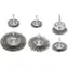 YATO Drahtbürsten-Set, Inox , 6-teilig / Bürste / Für Bohrmaschinen /  37-75 mm / 4500 U/min