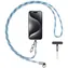 USAMS SJ746 blau / Nackengurt mit Ladekabel / USB-C - Lightning / 30 W / 1,2 m