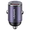 USAMS CC206C lila / Kfz-Ladegerät / 2x USB / USB-C PD / QC / 30W
