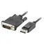DisplayPort-auf-DVI-D-Kabel (24+1) schwarz / Videokabel / 1 m / Stecker/Stecker / Full HD 1080p