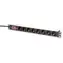 Digitus PDU 1HE 8x Schuko schwarz / Steckdosenleiste / 230 V / 16 A / 4000 W / 2 m Kabel / Aluminiumgehäuse / Ein-/Ausschalter