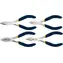 Vorel Elektrikerzangen-Set, 4-teilig, 125 mm / Zangenset / Kombizange, Halbrundzange, Seitenschneider