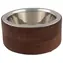 Hundenapf aus Edelstahl und Holz, gerade, 840 ml / Hundenapf / Edelstahl, Holz