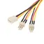 StarTech TX3 Lüfterstromkabel / Stromkabel / Molex (3-polig) auf 2x Molex (3-polig) / 0,3 m