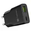 Natec Ribera GaN Slim schwarz / Ladegerät / 20 W / USB-C + USB-A / GaN / PD 3.0