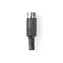 Nedis DIN-Stecker schwarz / Audiostecker / Stecker / Drehverschluss / vernickelt / 6,0 mm / 25 Stück