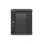 Lanberg WF11 schwarz / Wandregal / 10" / 6 HE / 300 × 300 mm / Glastür / flach verpackt