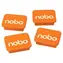 NOBO Magnete, orange, 4 Stück / Für Magnettafeln / 18 x 22 mm