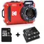 Kodak WPZ2 rotes Sonderpaket / Kamera / 2,7"-LCD / 16 MPix BSI CMOS / 4X optischer Zoom / SD