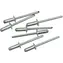 Vorel Aluminiumnieten 4,0 x 9,6 mm, 50 Stück / Nieten / Durchmesser 4,0 mm / Länge 9,6 mm