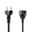 Nedis Verlängerungskabel Typ F Schwarz (CEGB10200BK50) / Verlängerungskabel / 5 m / vernickelt / rund
