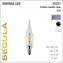 SEGULA LED-Kerzenlampe 1,5 W (5 W) klar / Glühbirne / E10 / 60 lm / 2700 K / dimmbar