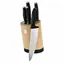 BERLINGERHAUS Messerset BAMBOO Matte Black Kollektion / Messerset mit Ständer / 6-teilig