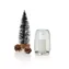 ADHOC Windlaterne YUNA / dunkles Glas, Edelstahl / Borosilikatglas /  10,5 cm / Höhe 16,5 cm