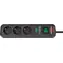 Brennenstuhl Eco-Line schwarz / Verlängerungskabel / 3-fach Steckdose / 1,5 m / ohne Schalter