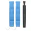 Polti Ersatz-Flachkopf und 2 Überzüge für Vaporetto SV650 / Dampfmopp-Zubehör / schwarz/blau