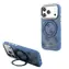 Guess PU 4G Ringständer-Hülle für iPhone 18 Pro, blau / Rückseite / MagSafe / Apple iPhone 18 Pro
