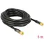 DeLock Antennenkabel F(M) - F(M) schwarz / Antennenkabel / RG-6/U / 5 m