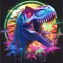 Norimpex Diamantmalerei Neon T-Rex / 30x40 cm