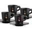 Bialetti Perfetto Moka schwarz / Set Espressotassen und Untertassen / 4× 75 ml