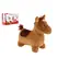 TEDDIES Hüpfpferd braun / Plüsch / Sattelhöhe 23 cm / batteriebetrieben mit Sound / ab 12 Monaten